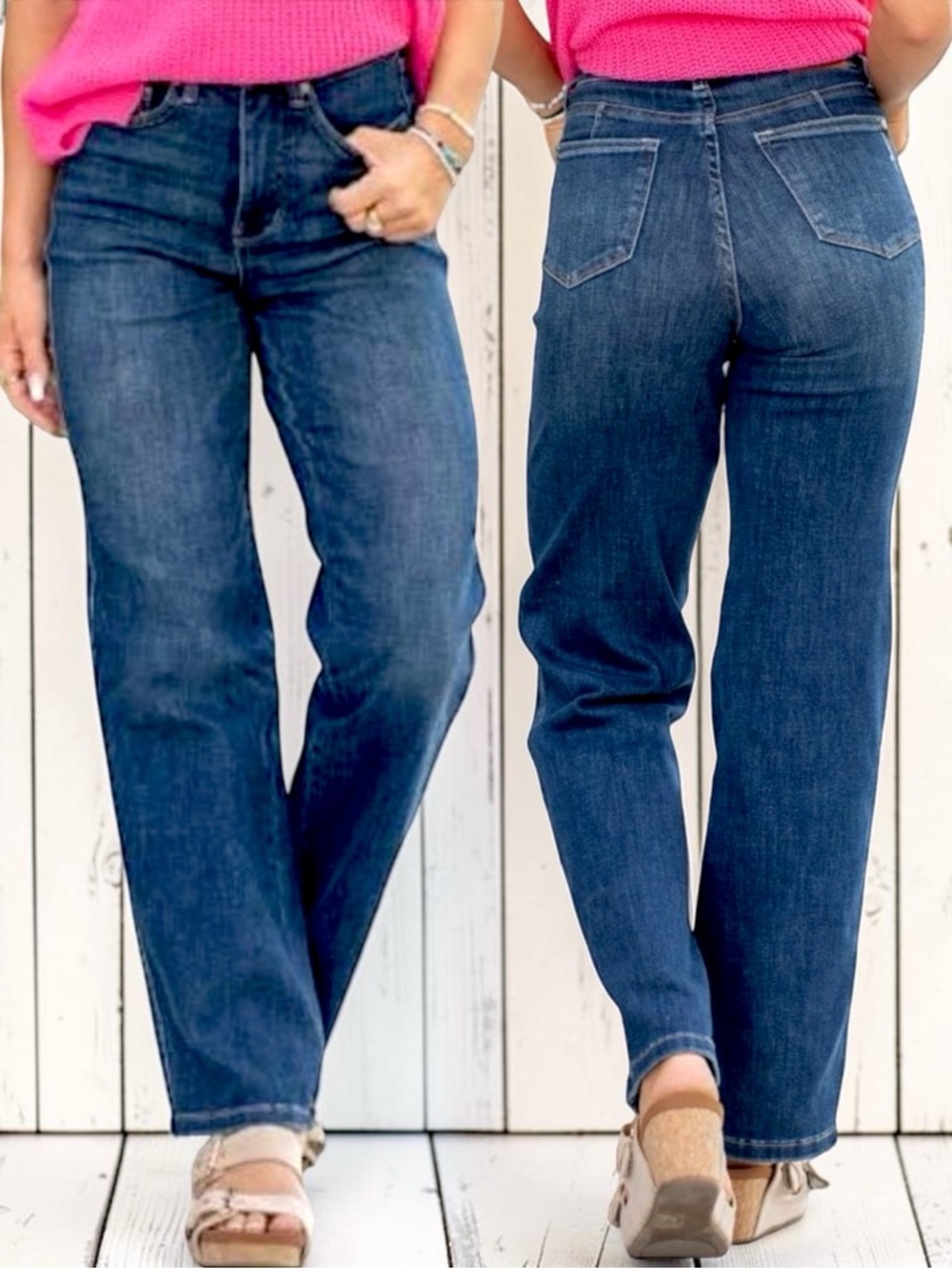 Judy Blue High Rise Tummy Control Classic Straight Jeans Dark Wash Stretch NWT